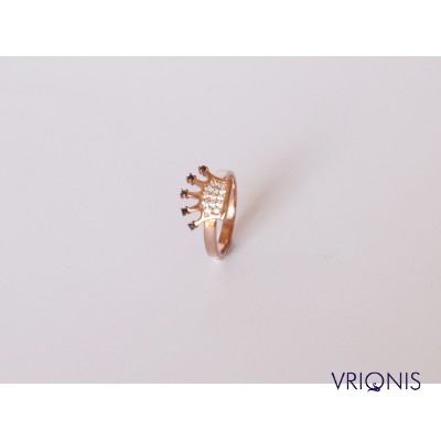 R222rH - Ασημένιο Δαχτυλίδι 925 Επιχρυσωμένο με Ροζ Χρυσό 