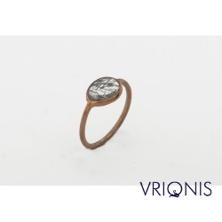 R139rG | Ασημένιο Δαχτυλίδι Επιχρυσωμένο με Ροζ Χρυσό