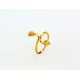R173gC | Ασημένιο Δαχτυλίδι Επιχρυσωμένο με Κίτρινο Χρυσό