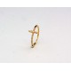 R186gC | Ασημένιο Δαχτυλίδι Επιχρυσωμένο με Κίτρινο Χρυσό